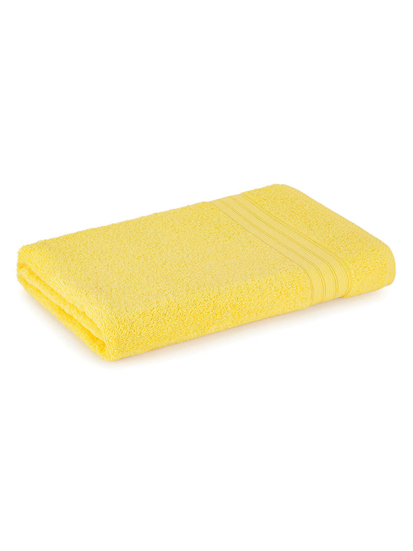 Home Easy 450 GSM 100% Cotton Yellow Large Towel - Pack of 1