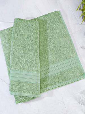 Home Easy 450 GSM 100% Cotton Green Large Towel - Pack of 1