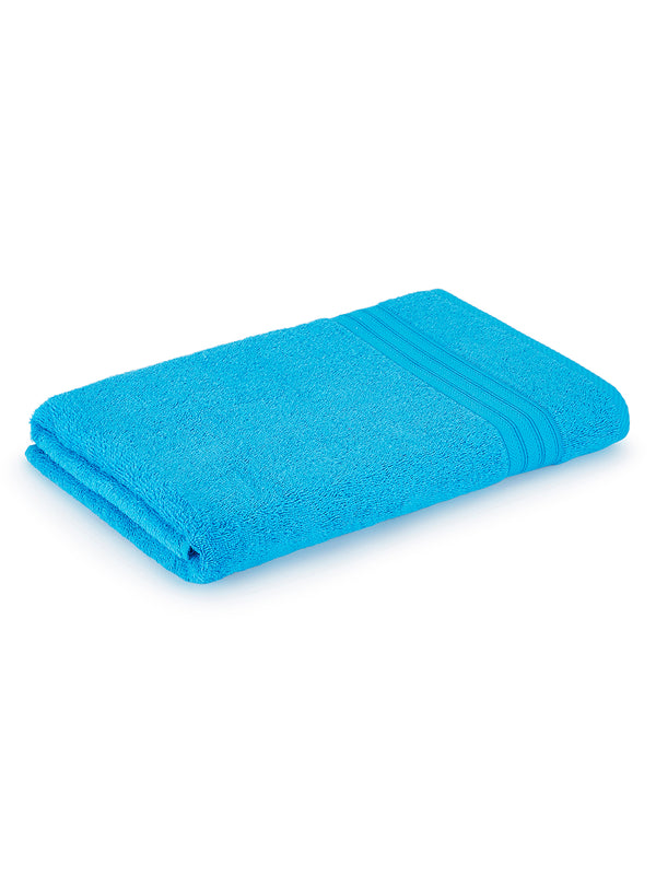 Home Easy 450 GSM 100% Cotton Blue Large Towel - Pack of 1