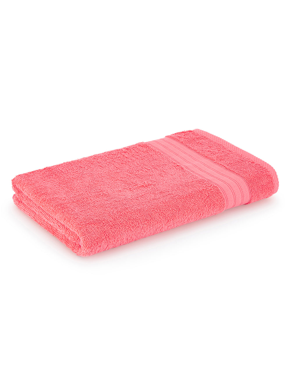 Home Easy 450 GSM 100% Cotton Pink Bath Towel - Pack of 1 (150 L cm x 75 W cm)