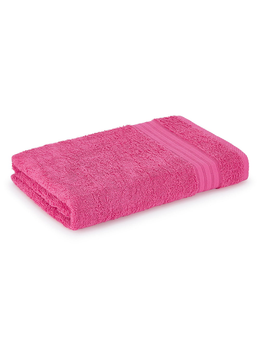 Home Easy 450 GSM 100% Cotton Pink Bath Towel - Pack of 1 (150 L cm x 75 W cm)
