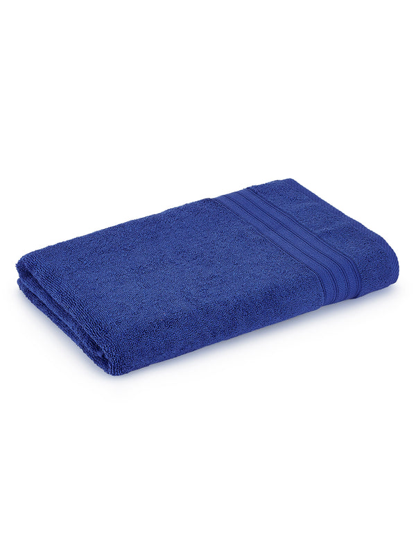 Home Easy 450 GSM 100% Cotton Blue Large Towel - Pack of 1