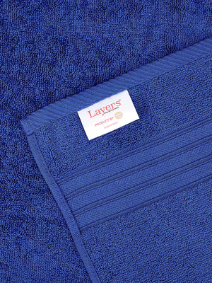 Home Easy 450 GSM 100% Cotton Blue Large Towel - Pack of 1