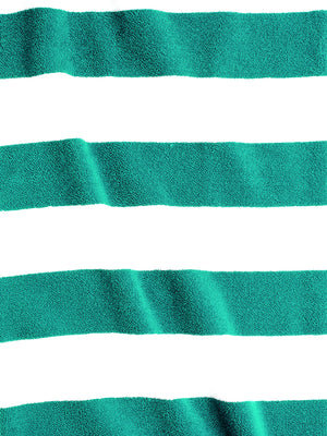 Miami (Cabana Stripe) 550 GSM 100% Cotton Turquoise White Extra Large Towel - Pack of 1