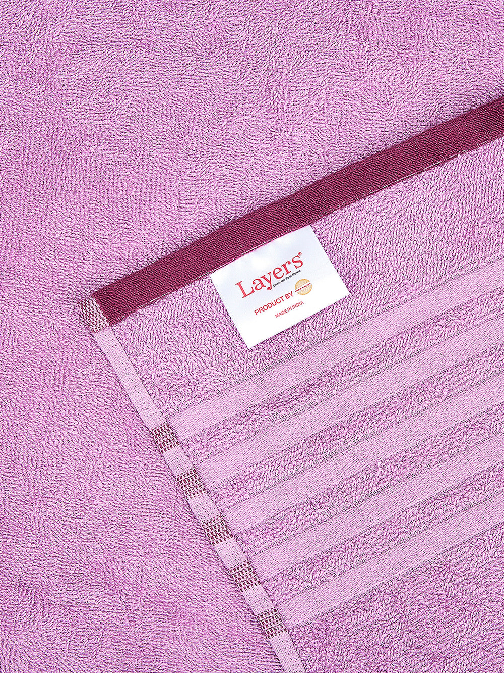 Basicx 380 GSM 100% Cotton Purple Large Towel - Pack of 1