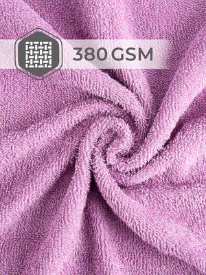 Basicx 380 GSM 100% Cotton Purple Large Towel - Pack of 1