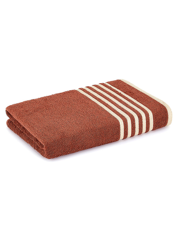 Basicx 380 GSM 100% Cotton Brown Large Towel - Pack of 1