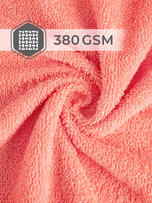 Tuscany 380 GSM 100% Cotton Peach Bath Towel - Pack of 1 (150 L cm x 75 W cm)