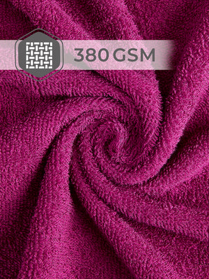 Tuscany 380 GSM 100% Cotton Magenta Bath Towel - Pack of 1 (150 L cm x 75 W cm)