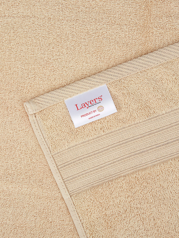 Be Bold 450 GSM 100% Cotton Cream Large Towel - Pack of 1