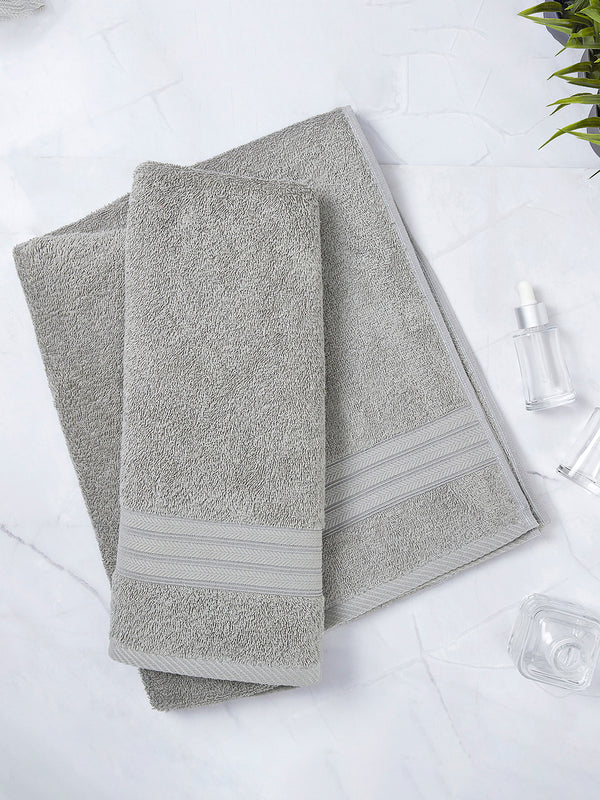 Be Bold 450 GSM 100% Cotton Grey Large Towel - Pack of 1