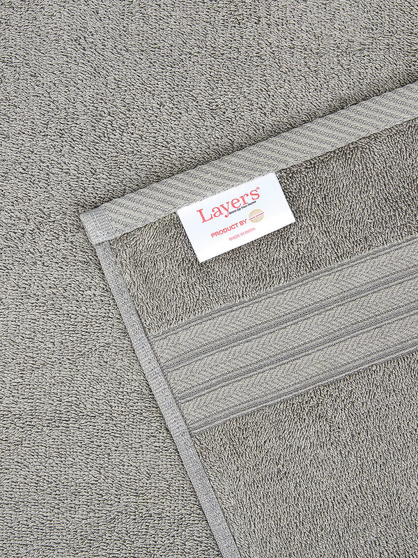 Be Bold 450 GSM 100% Cotton Grey Large Towel - Pack of 1