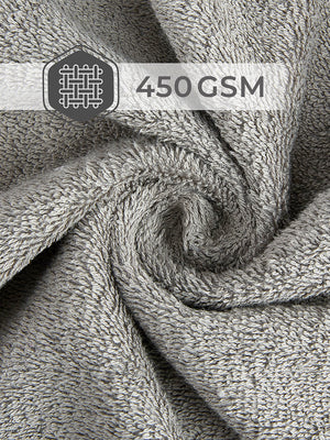 Be Bold 450 GSM 100% Cotton Grey Large Towel - Pack of 1