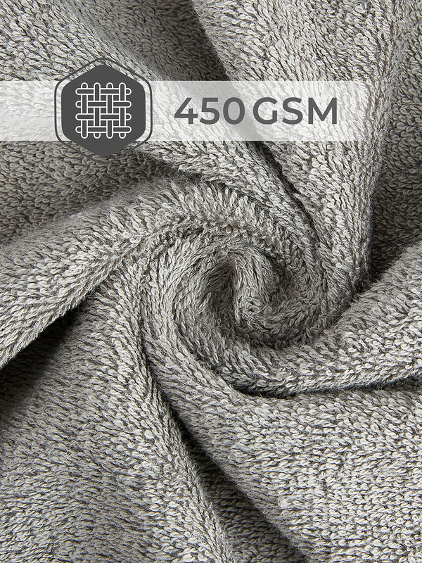 Be Bold 450 GSM 100% Cotton Grey Large Towel - Pack of 1