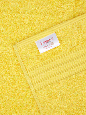 Be Bold 450 GSM 100% Cotton Yellow Large Towel - Pack of 1