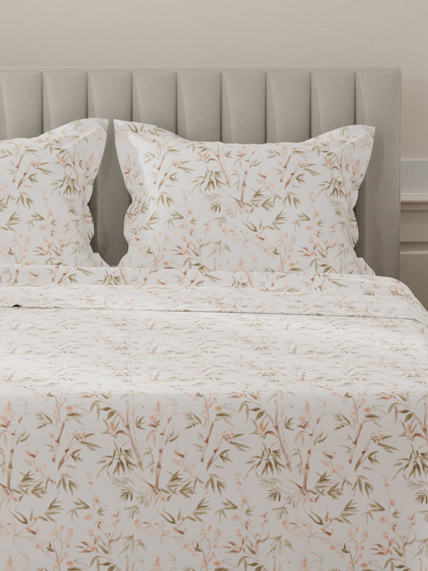 100% Cotton King Bedsheet Set, 144 TC Printed, Lumina Floret