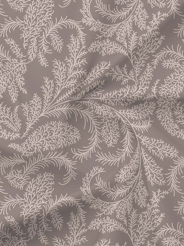 BasicX 100% Cotton 120 TC Beige Printed Double Bedsheet with 2 Pillow Covers