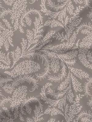 BasicX 100% Cotton 120 TC Beige Printed Single Bedsheet with 1 Pillow Cover