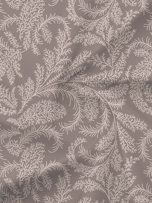 BasicX 100% Cotton 120 TC Beige Printed Single Bedsheet with 1 Pillow Cover