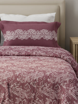 100% Cotton 120 TC, Double Bedsheet with 2 Pillow Covers - Forever