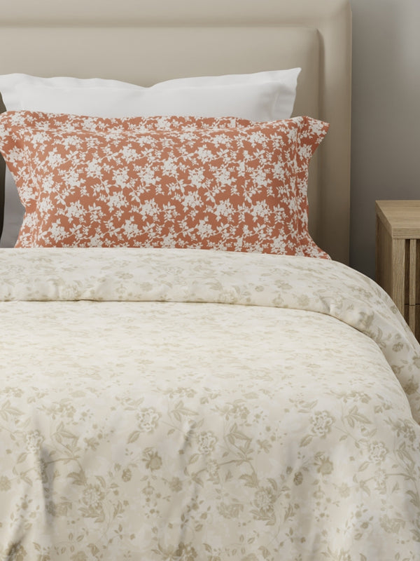 100% Cotton 120 TC, Double Bedsheet with 2 Pillow Covers - Forever