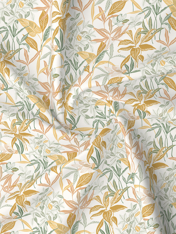 100% Cotton 180 TC, King Size Yellow & Grey Bedsheet with 2 Pillow Covers, Pure Nest Collection (Floral Print)
