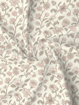 100% Cotton 180 TC, King Size Pink & White Bedsheet with 2 Pillow Covers, Pure Nest Collection (Floral Print)