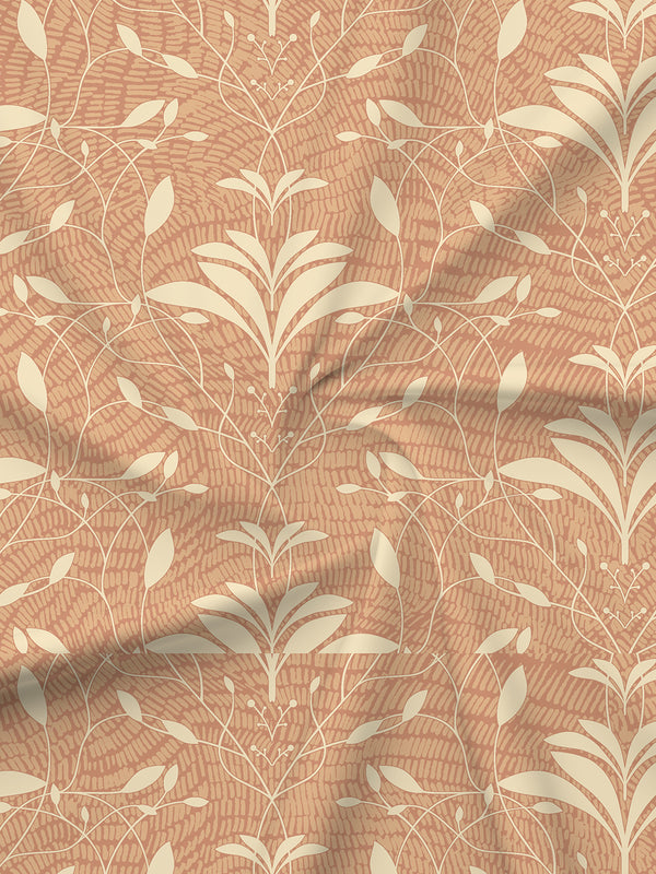 BasicX 100% Cotton 120 TC Orange Printed King Bedsheet with 2 Pillow Covers
