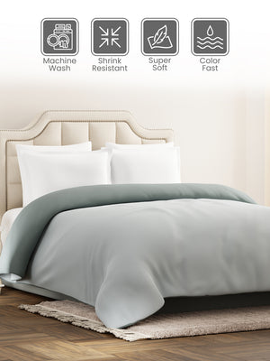 Double Reversible Comforter, Grey (2.40 L x 2.20 W meters), Forever Collection