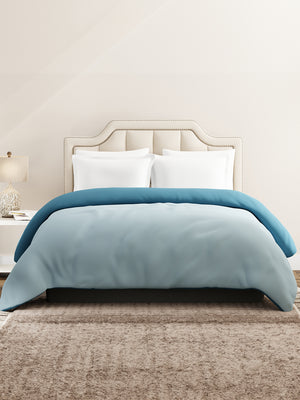 Double Reversible Comforter, Blue (94 inches L x 87 inches W), BasicX Collection