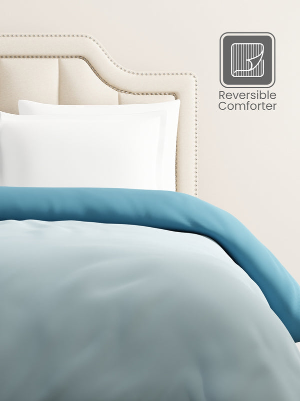 Double Reversible Comforter, Blue (2.40 L x 2.20 W meters), Forever Collection