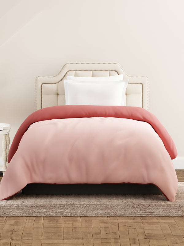 Single Reversible Comforter, Pink (87 inches L x 60 inches W), BasicX Collection