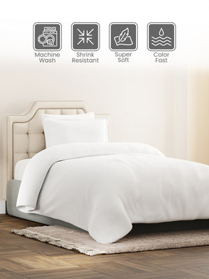 Single Reversible Comforter, White (2.20 L x 1.52 W meters), Forever Collection