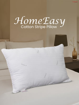 Home Easy 100% Cotton 200 TC White Soft Pillow - Set of 1 (17 x 27 inches)