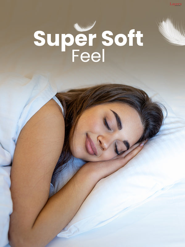 Home Easy 100% Cotton 200 TC White Soft Pillow - Set of 1 (17 x 27 inches)