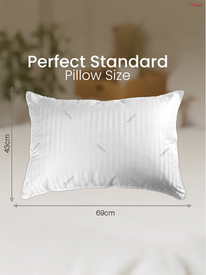 Home Easy 100% Cotton 200 TC White Soft Pillow - Set of 1 (17 x 27 inches)