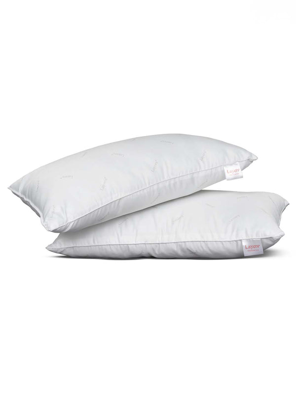 Soft Comfort Pillows - Pack of 2, White  (17 x 27 inches), BasicX Collection