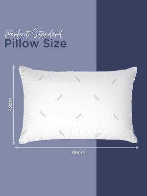 Soft Comfort Pillows - Pack of 2, White  (17 x 27 inches), BasicX Collection
