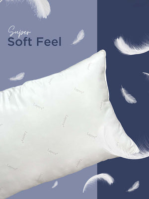 Soft Comfort Pillows - Pack of 2, White  (17 x 27 inches), BasicX Collection