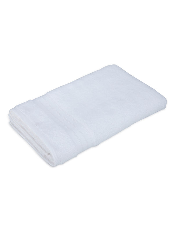 Be Bold 100% Cotton 450 GSM White Solid Bath Towel - Pack of 1