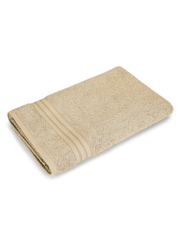 Be Bold 100% Cotton 450 GSM Cream Solid Bath Towel - Pack of 1
