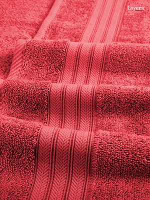 Be Bold 100% Cotton 450 GSM Pink Solid Bath Towel - Pack of 1