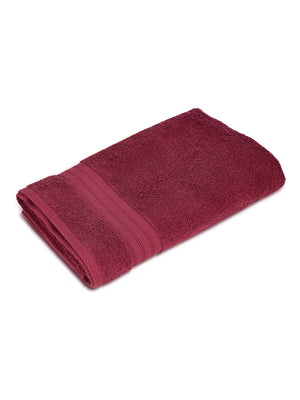 Be Bold 100% Cotton 450 GSM Purple Solid Bath Towel - Pack of 1