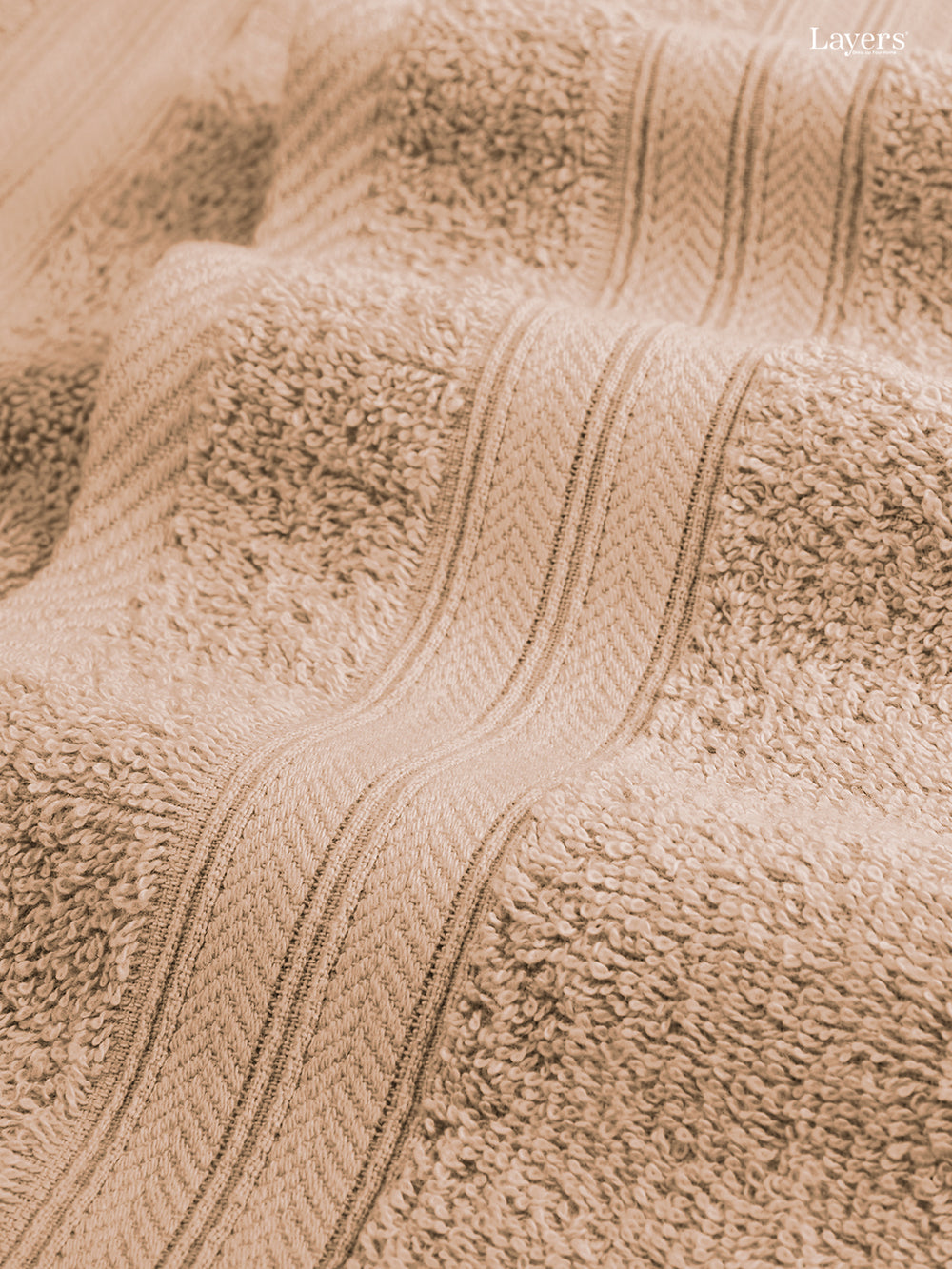 Home Easy 100% Cotton 450 GSM Beige Hand Towels - Set of 2