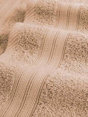 Home Easy 100% Cotton 450 GSM Beige Hand Towels - Set of 2