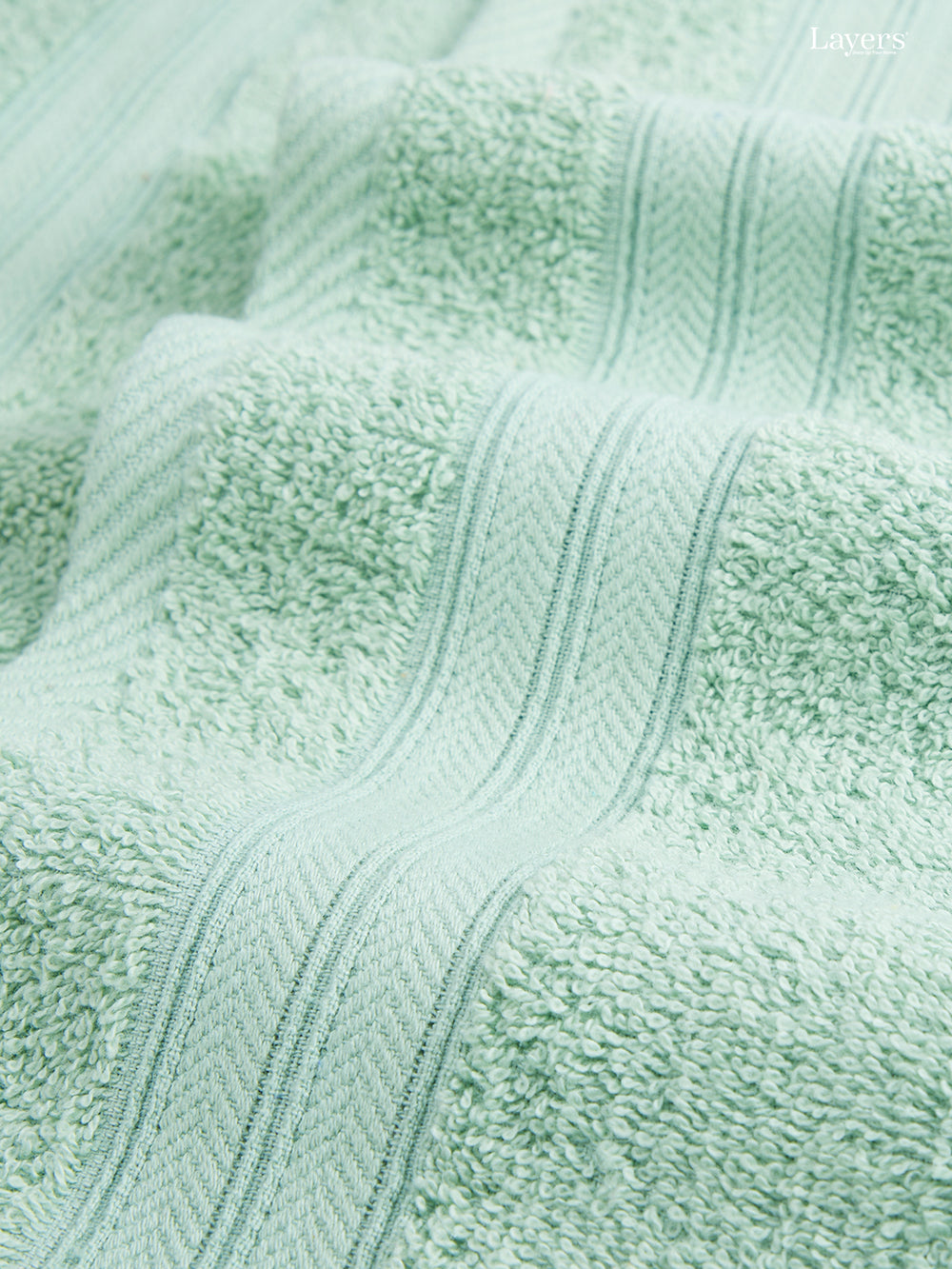 Home Easy 100% Cotton 450 GSM Green Hand Towels - Set of 2