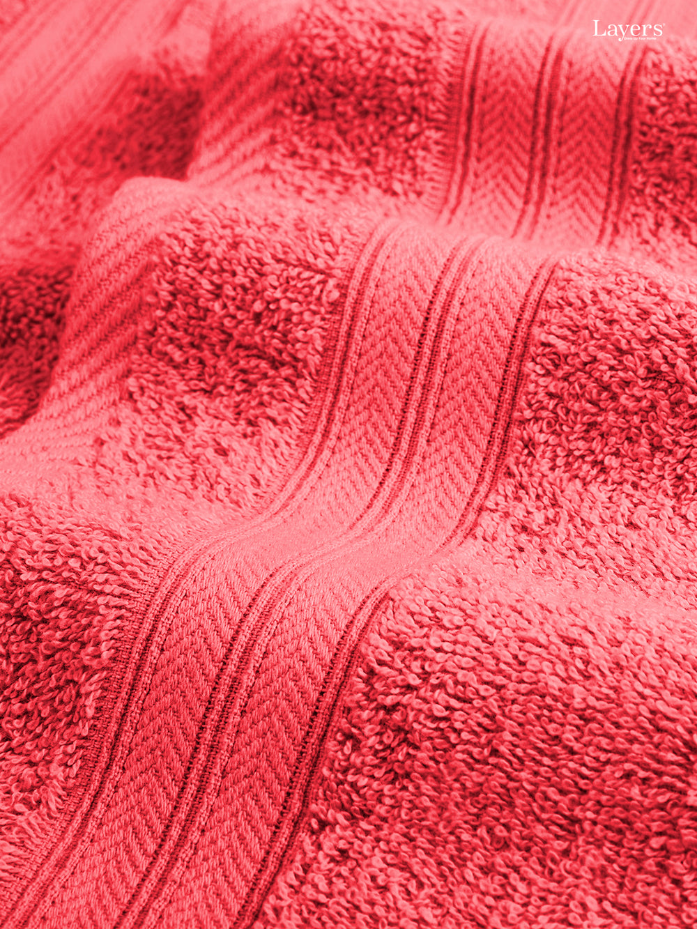 Home Easy 100% Cotton 450 GSM Pink Hand Towels - Set of 2