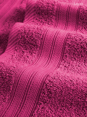 Home Easy 100% Cotton 450 GSM Purple Hand Towels - Set of 2