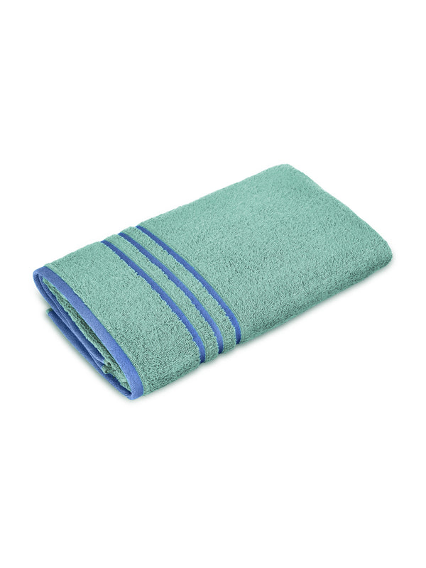 Basicx 100% Cotton 380 GSM Turquoise Solid Bath Towel - Set of 1