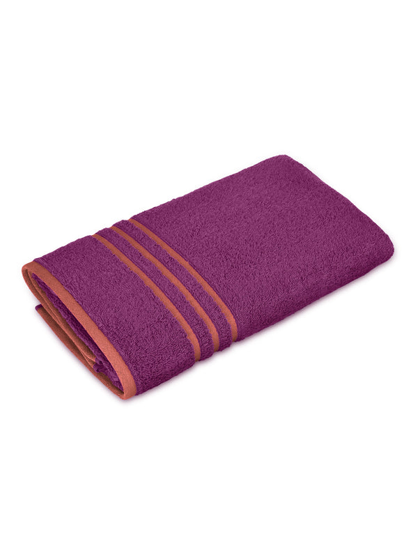 Basicx 100% Cotton 380 GSM Pink Solid Bath Towel - Set of 1